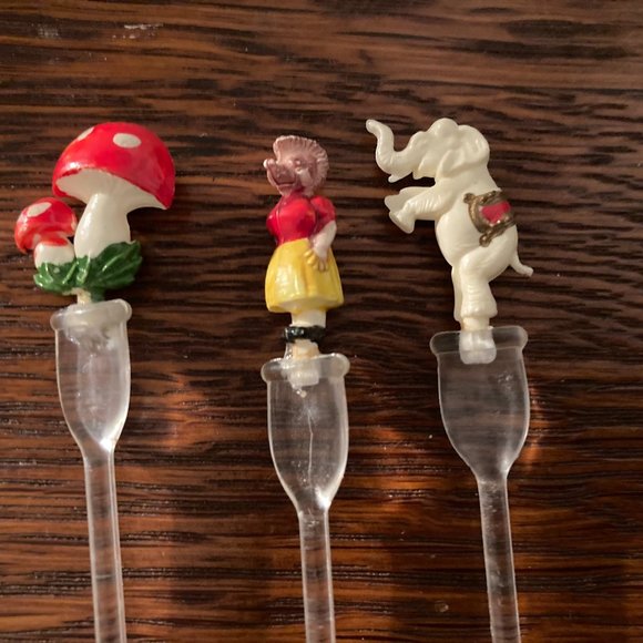 ON HOLD West German Fairytale Midcentury Cocktail Stirrers - Picture 2 of 6